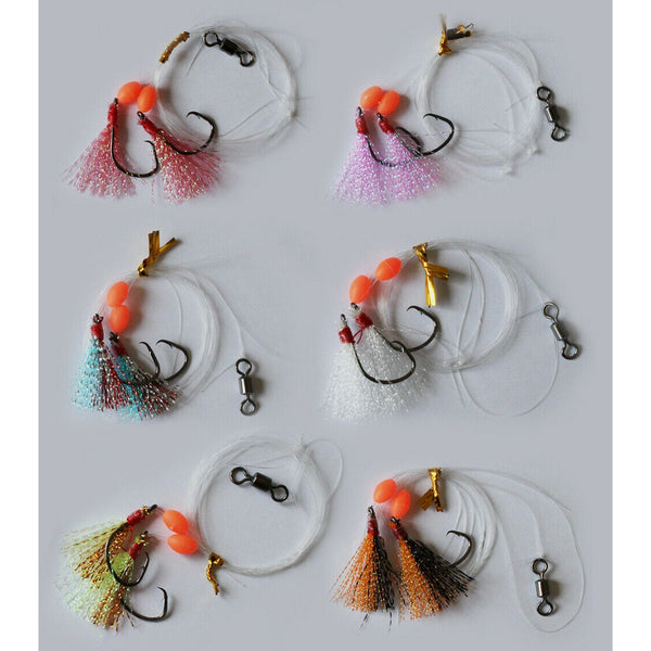 6 x Custom Designed Whiting Rigs 6 Different Colours In Size 4#,Fishing Tackle - Bait Tackle Direct