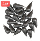 20pcs 4oz/ 5oz/ 6oz  Pear Bomb Sinkers Value Pack Fishing Tackle - Bait Tackle Direct