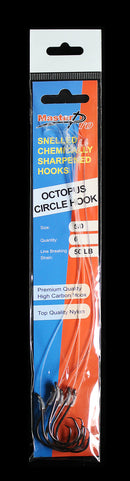 30 Packs 180 of Masterpro Pre-Tied/Snelled Octopus Circle Mixed Hooks Fishing Tackle - Bait Tackle Direct