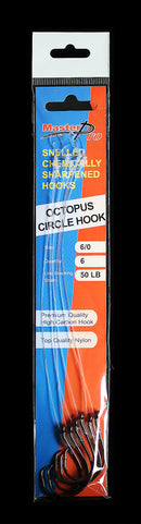 30 Packs 180 of Masterpro Pre-Tied/Snelled Octopus Circle Mixed Hooks Fishing Tackle - Bait Tackle Direct