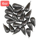 20pcs 4oz/ 5oz/ 6oz  Pear Bomb Sinkers Value Pack Fishing Tackle - Bait Tackle Direct