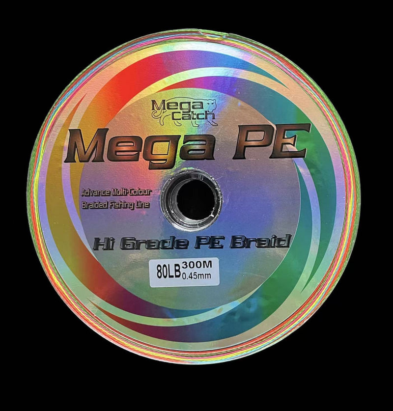 Mega PE Braided Line 10M Interval 300M Multi Size Fishing Tackle - Bait Tackle Direct
