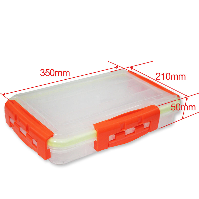 2 x Adjustable Space Water Resistant Fishing Tackle Box Small/ Large - Bait Tackle Direct