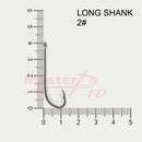 100X High Quality Long Shank Hooks Size 2