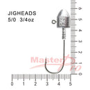 High Quality Size 5/0 Chemically Sharpened Hook Jig Heads Fishing Tackle Hook - Bait Tackle Direct