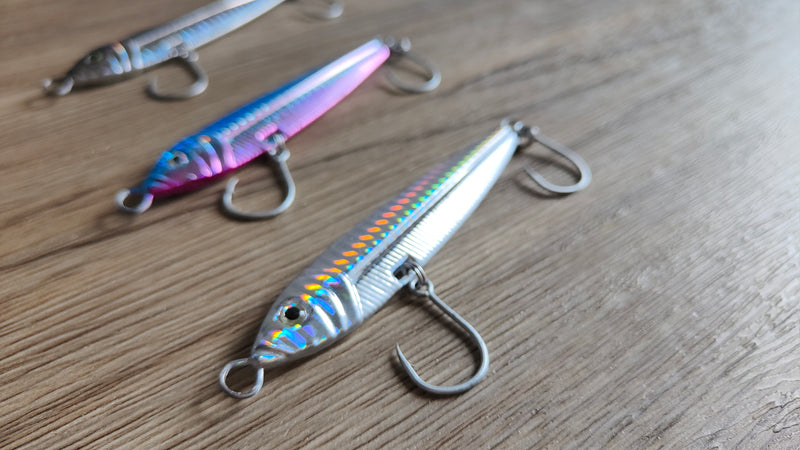 3 x Pcs Metal Lead Fishing Jig 40g/60g 3 Colors Combination Fishing Lures - Bait Tackle Direct