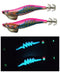 2pcs Squid Jigs Shrimp jig Luminous body Glow in Dark 3.0, 3.5 PINK - Bait Tackle Direct