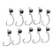10pcs Jig Heads Chemically Sharpened Weedless and Snag less Hook 3g 5g 7g - Bait Tackle Direct