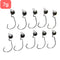 10pcs Jig Heads Chemically Sharpened Weedless and Snag less Hook 3g 5g 7g - Bait Tackle Direct