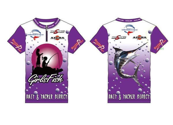 Children‘s Girlz Tournament Shirts Fishing Tackle Available In Size S/M/L - Bait Tackle Direct