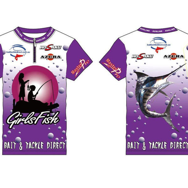 Children's Girlz Tournament Shirts Fishing Tackle Available In Size 8/10/12