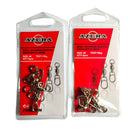 10pcs (2pks) Ball Bearing Swivel with Split Ring Size 4# 5# 6# 15-45kg