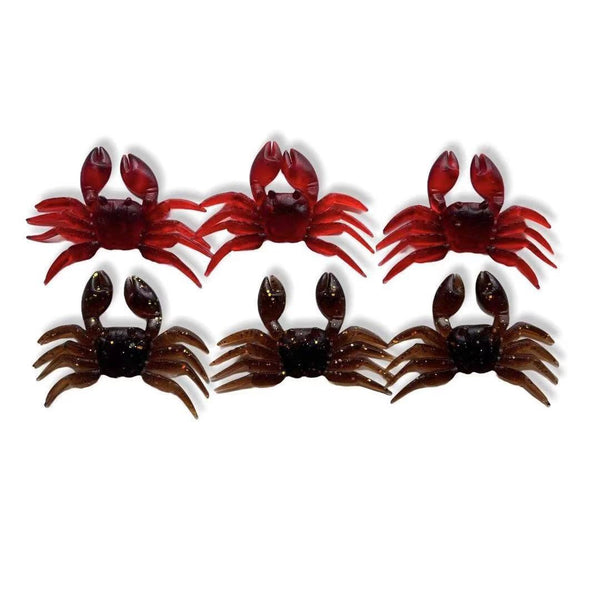 6 x Soft Plastic Crabs Fishing Tackle - Bait Tackle Direct