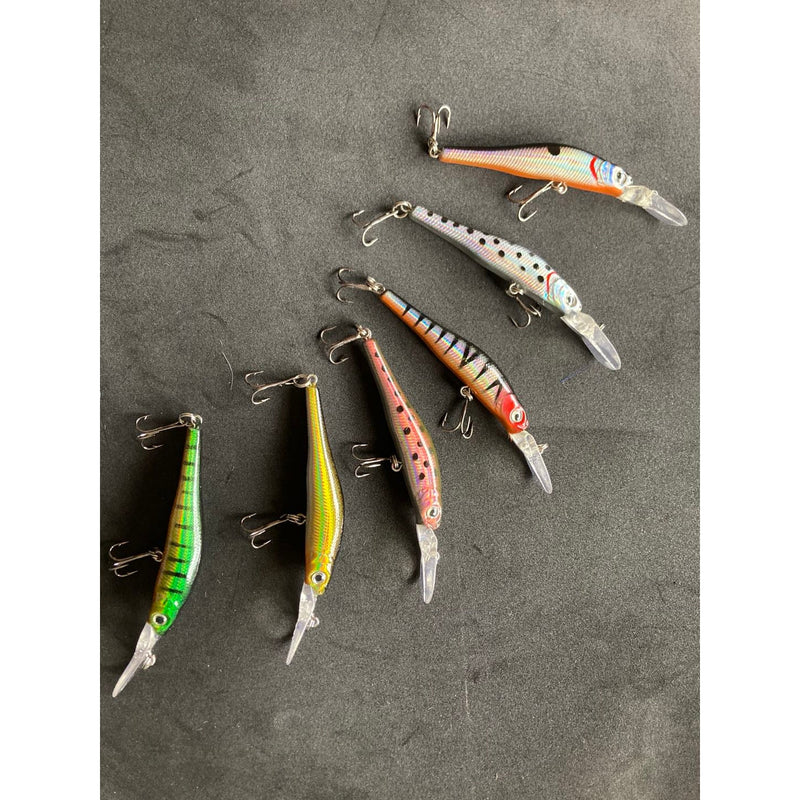 6 X Premium Quality 10cm 6g Minnow Lure Fishing Tackle In Random Colours