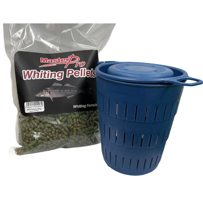 Tuna & Aniseed Oil Base Whiting Pellets 700g Plus Berley Cage Bucket With Lid Fishing Tackle - Bait Tackle Direct