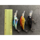 3 x Crankbait lures Shallow Hardbody 55mm Fishing Tackle - Bait Tackle Direct