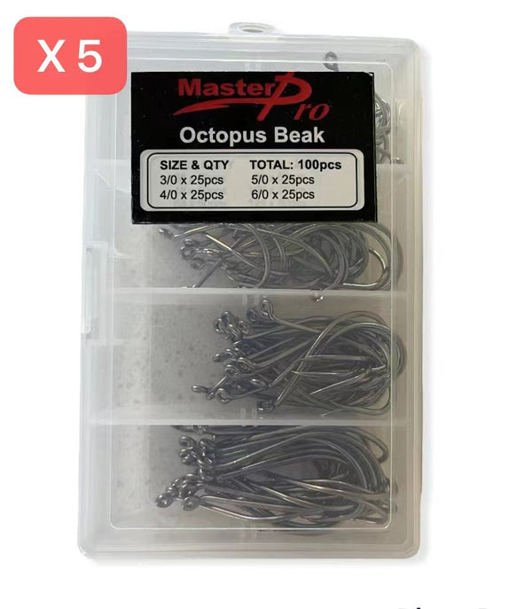 5/10 boxes Chemically Sharpened Octopus Beak Hooks 4 sizes Fishing Tackle - Bait Tackle Direct