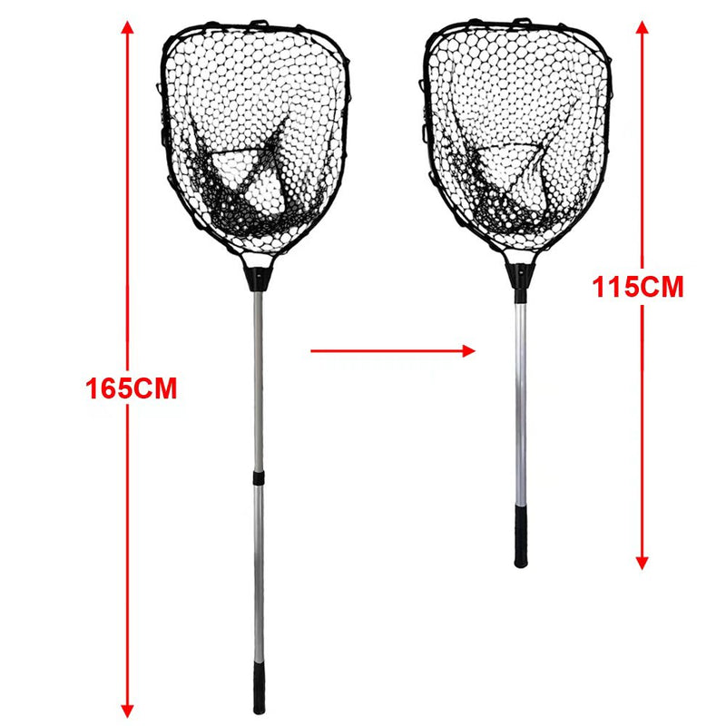 california squid fishing brail net Extendable Squid Net with removable net Rubber Net