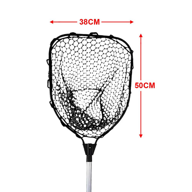 california squid fishing brail net Extendable Squid Net with removable net Rubber Net