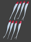 10pcs Shad Soft Lure Fork Tail 8.5g 13cm Red Head - Bait Tackle Direct