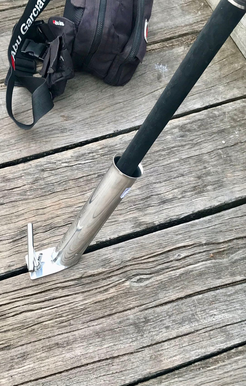 Quality Stainless Steel Pier Rod Holder Fishing Pole Holder - Bait Tackle Direct Quality Stainless Steel Pier Rod Holder Fishing Pole Holder - Bait Tackle Direct