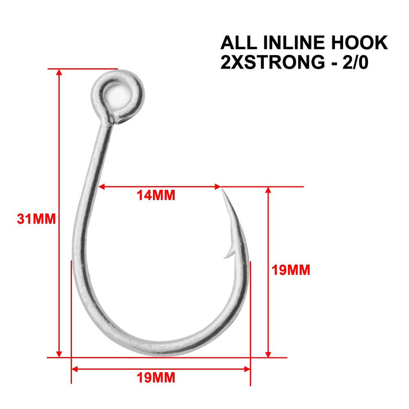 in-Line Single 4X Strong, Wide Round Bend, Eyed 1/0 