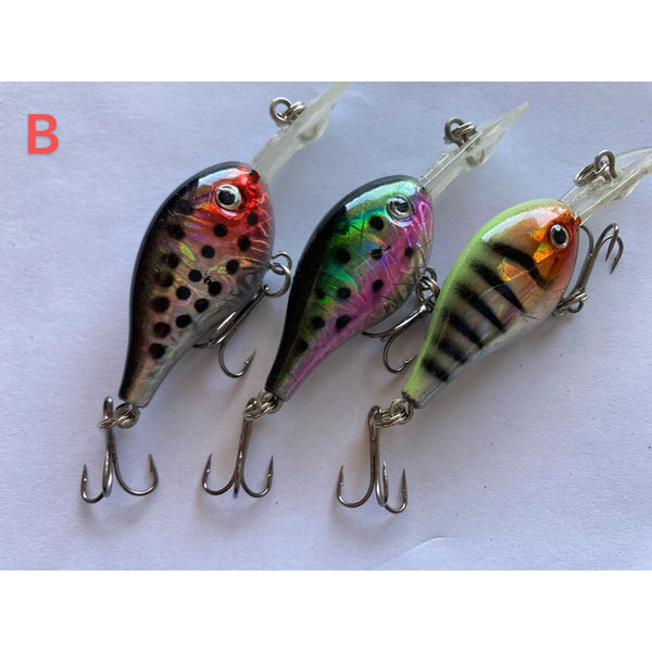 3 x lures Crankbait Lures Fishing Tackle