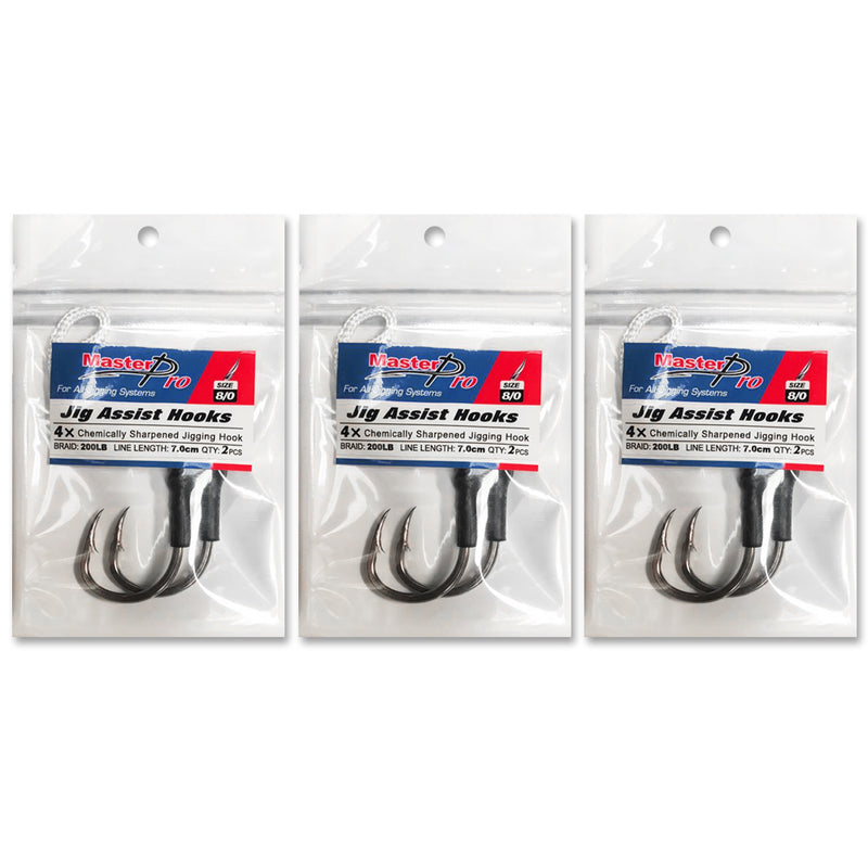 3 Packs Of  Assist Jig Fishing Hook 3 Different Sizes Tackle Special Offer - Bait Tackle Direct