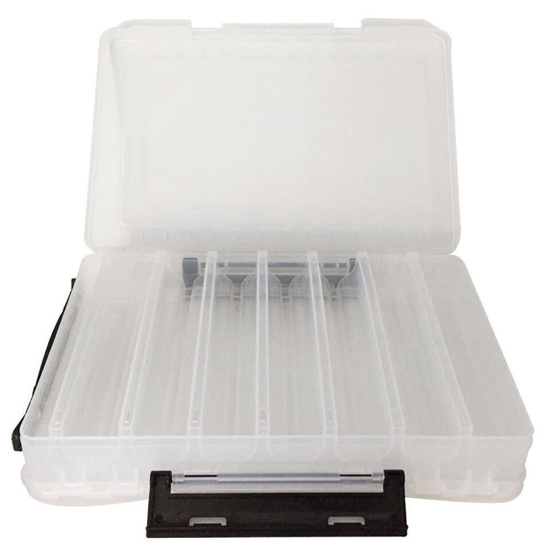 double sided tackle lure box 2X Double Sided 14 Compartment Large Tackle Box Fishing Tackle